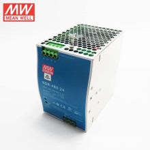 Original MEANWELL 75w a 480watt delgado y económico NDR serie fuente de alimentación 24VDC 20a din fuente de alimentación NDR-480-24